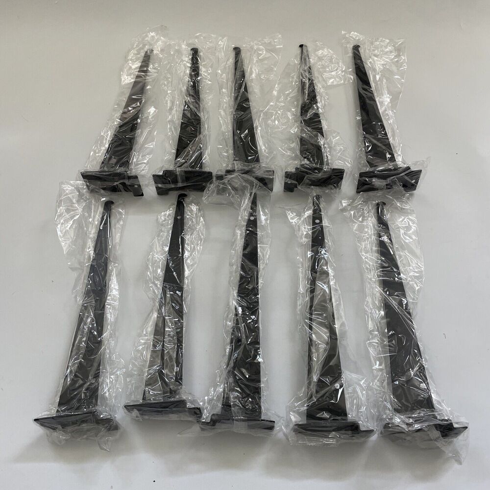12" OUDAIN Slat Wall Knife Shelf Bracket Hooks With Lip Black LOT of 9